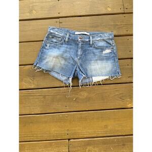 Joe's Light Denim Distressed Jean Shorts